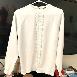 Vintage EILEEN white knit sweater women size M